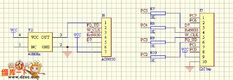 the AD9850 circuit