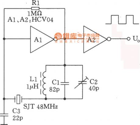 48MHz HCMOS Oscillator Circuit