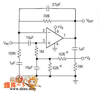 single-supply,low-voltage,low-consumption operational amplifier circuit