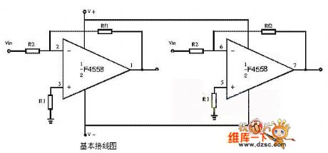 F4558 operational amplifier circuit