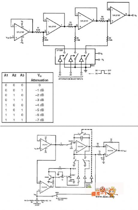 LF347/LF147 quad operational amplifier circuit