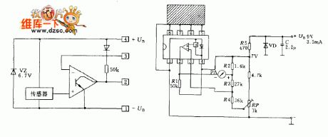 monolithic temperature sensor circuit