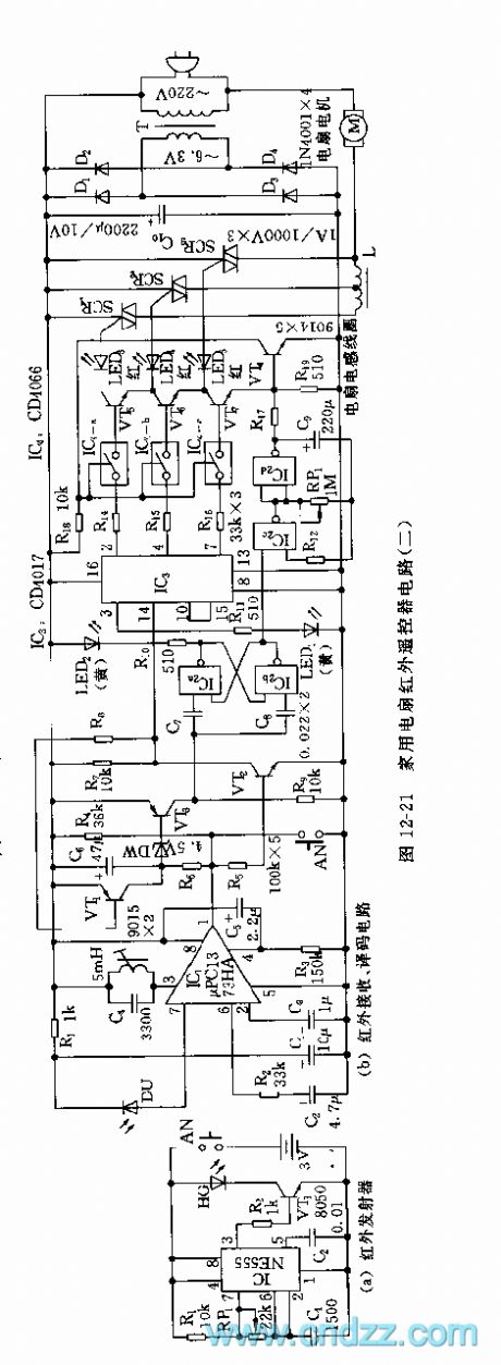 The infrared remote control circuit of 888 domestic fans(2)