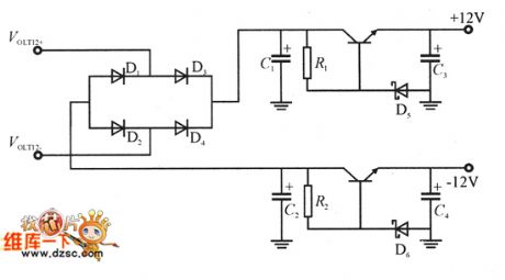 ± 12V voltage conversion circuit diagram