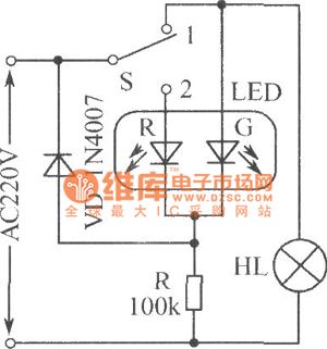AC power supply working status indication circuit