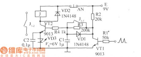 The protection circuit diagram composed of negative resistance leds