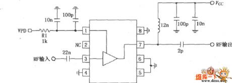 880MHz Low Noise Amplification Application Circuit Composed Of RF2347