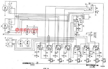 Najing IVECO A30.10 A40.10 middle-roof light car(produced in Henan)air conditioner system circuit diagram