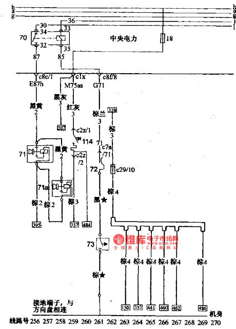 Santana 2000(fuel injection motor)car horn, cigar lighter circuit wiring circuit diagram