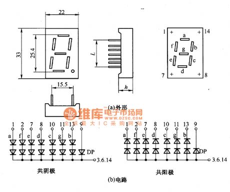 BSR (G) series of unit digital display outline and circuit diagram