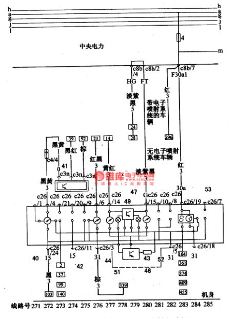 Santana 2000(fuel injection motor)car combination appliance circuit wiring circuit diagram(2)