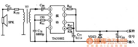 TA31002 ringing integrated circuit diagram
