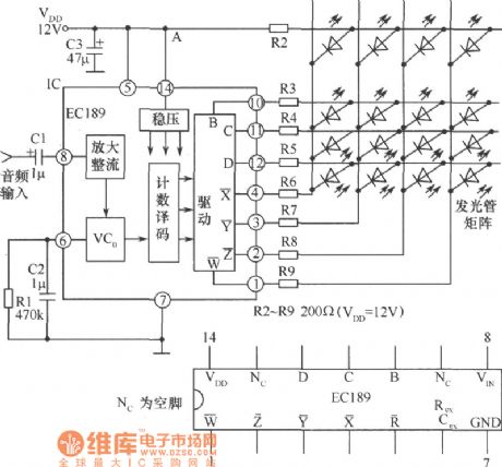 ECl89 internal circuit and typical application circuit diagram