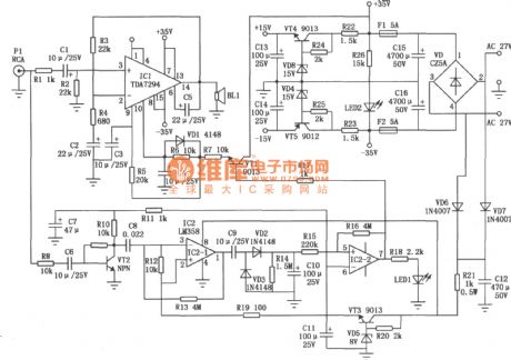 increase to the active subwoofer amplifier (TDA7294) circuit