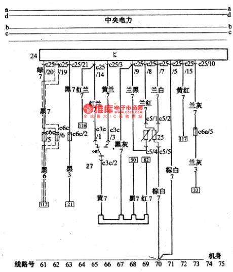 Santana 2000(fuel injection motor)car fuel injection control unit circuit wiring circuit diagram