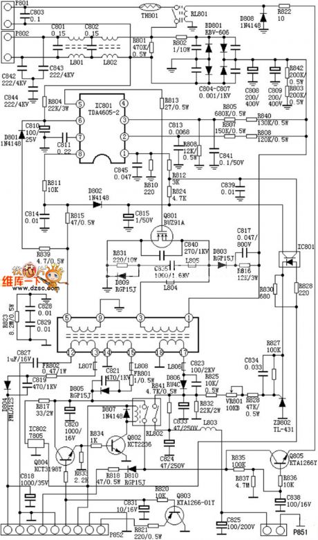 Jinxing C7458 Switching Power Supply Circuit