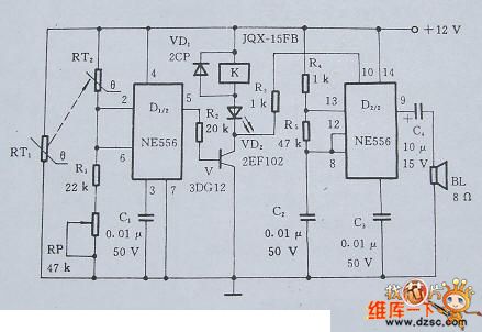 PTC without-water side-thermal mode circuit