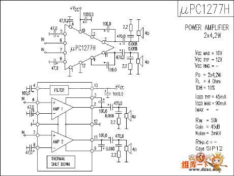 uPC1277H Power Amplifier Circuit