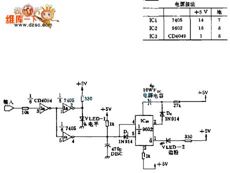 The CMOS logic probe circuit