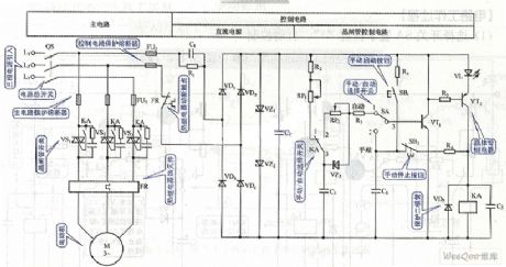 Both-way thyristor motor control circuit diagram 1