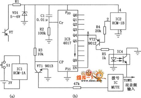 wireless remote control phone lock circuit