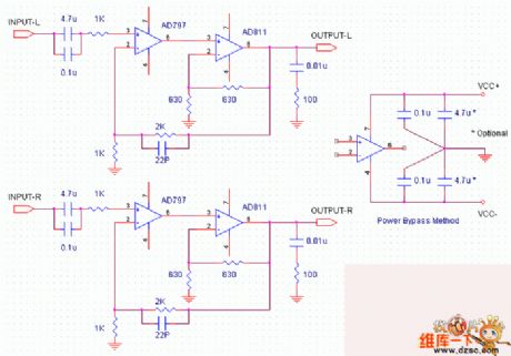 OP headphone amplifier circuit