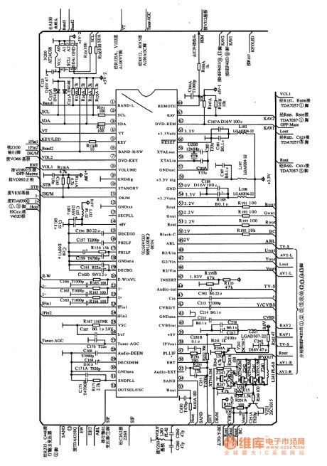 TDA9373 Multi-functional super monolithic IC diagram