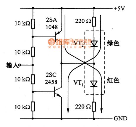 Practical two-color LED circuit diagram