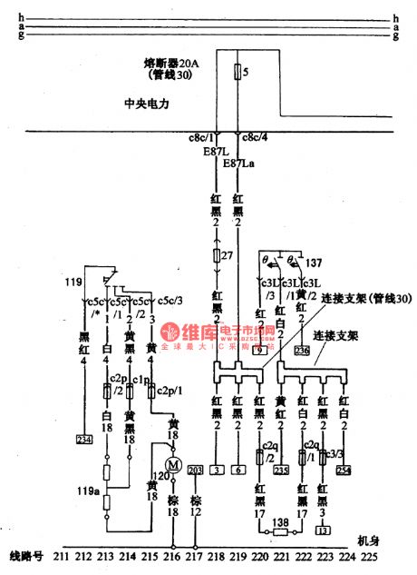 Santana 2000(gasoline injection motor)car air conditioner circuit wiring circuit diagram