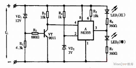 Using NE555 Skillfully as DC Voltage Monitor Circuit