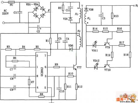 electric bicycle battery charger UC3842 circuit diagram
