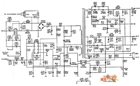 WYSE VGA-670 display power supply circuit diagram