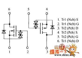 FET US6M2 internal circuit diagram
