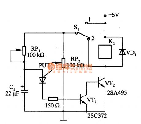 Automatic interval timer circuit composed of PUT