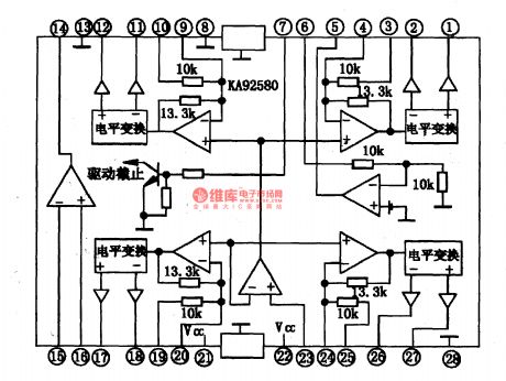 KA9258-servo drive integrated circuit diagram