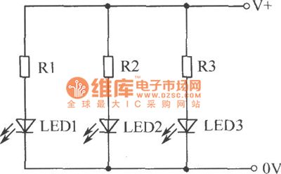 The driver circuit diagram with many LEDs