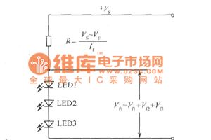 The driver circuit diagram with many LEDs