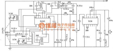 Medium wave AM radio circuit compose of SL34 and SL315
