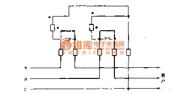 Three-phase reactive electric meter sine meter circuit