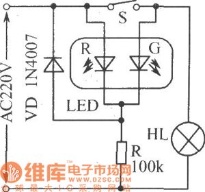Power supply working status indication circuit