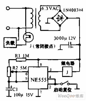 0-1 hours of power supply timing AC power supply circuit diagram
