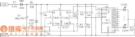The ring flasher principle circuit diagram
