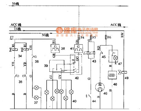 Mitsubishi Pajero (PAJERO) brand light off-road vehicle seat belt circuit diagram