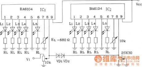 10 LED level display circuit diagram