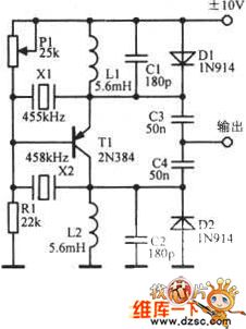 Dual-frequency crystal oscillator circuit