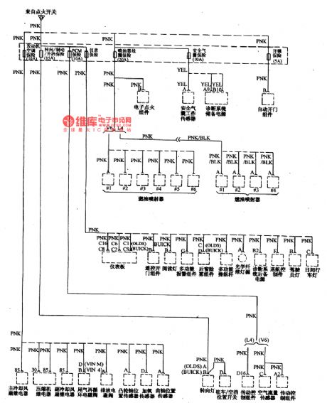 Buick Century car outline circuit diagram(3)