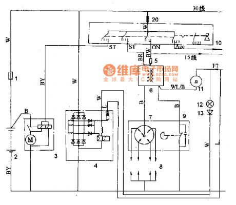 Jerome (PAJERO) card light off-road vehicle start ignition basic circuit diagram