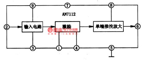 AN7112 power amplifier integrated circuit diagram