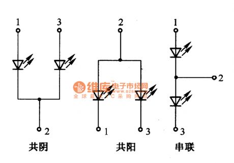 Two-color LED internal circuit diagram