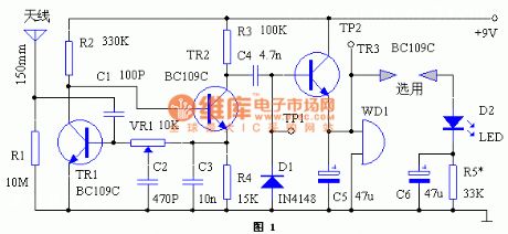 Thunder warning device circuit